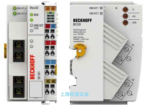 EK1501 | 帶 ID 撥碼開關(guān)的 EtherCAT 耦合器，光纖